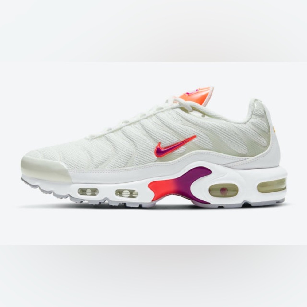 Original Womens Nike Air Max Plus TN White Red Plum Trainers